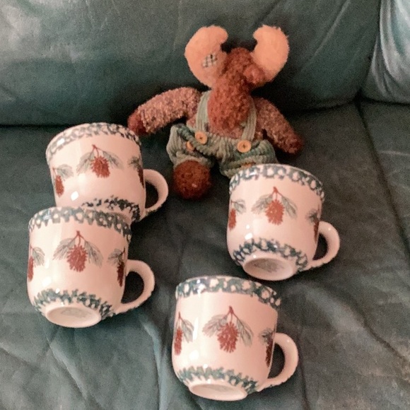 🌲 PINECONE MUG FOLKCRAFT  TIENSHAN  VNPLC SPONGEWARE - Picture 2 of 16